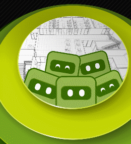 Marvis Minis with a floor plan in the background.